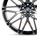 Skill Wheels SL818 11,5x22 5x112 ET43 66,6 чёрный + полированные спицы под тёмным лаком